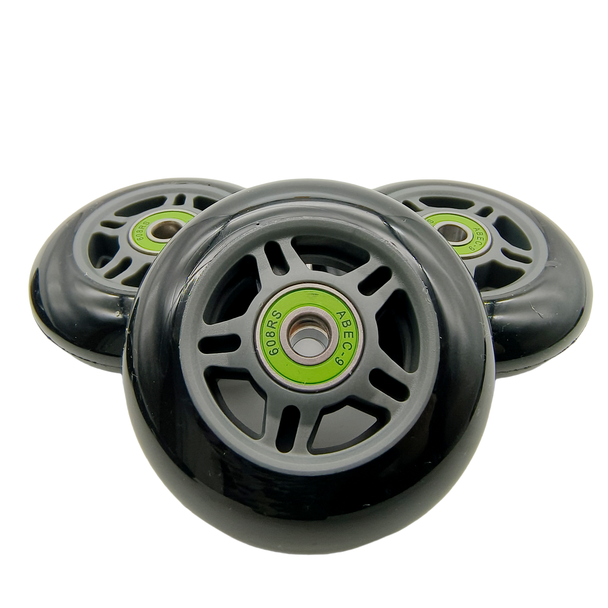 Rollschuhrad schwarz 85A 80mm 76mm FSK-Rad Inline-Rolle 80x24mm