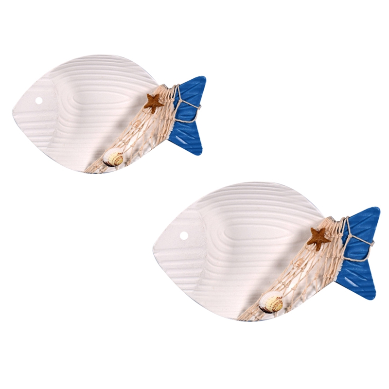 Placa de madera en forma de pez, decoración de pared, colgante de estilo mediterráneo, hecha a mano escultura de madera, artesanía: Jazmín