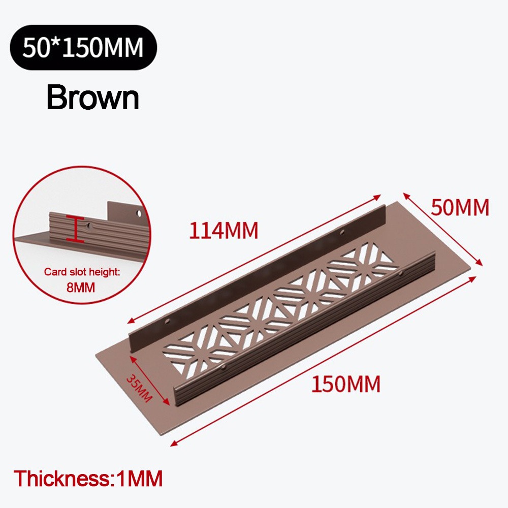 Aluminium ventilatieopeningen Cover Louvre Rechthoek Ventilatierooster Cover 50/80cm Breed Ademend Mesh Gat Ornamenten: Rood