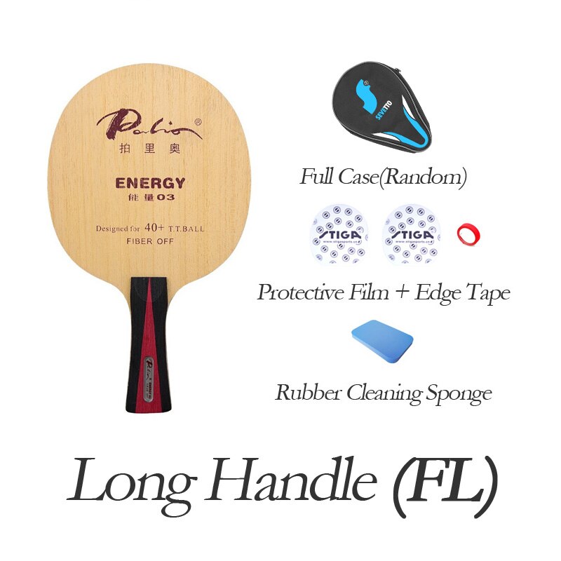 Originele Palio Energie 03 Tafeltennis Blade Racket (5 + 4 Carbon, Off) energie-03 Ping Pong Bat Paddle: FL QP FT HMC