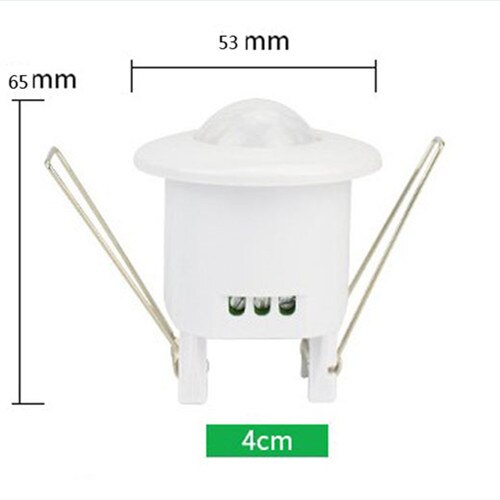 Hjem sikkerhed alarm system 360 grader infrarød pir detektion ir forsænket bevægelsessensor detektor automatisk lyskontakt bevægelsessensor: Lille