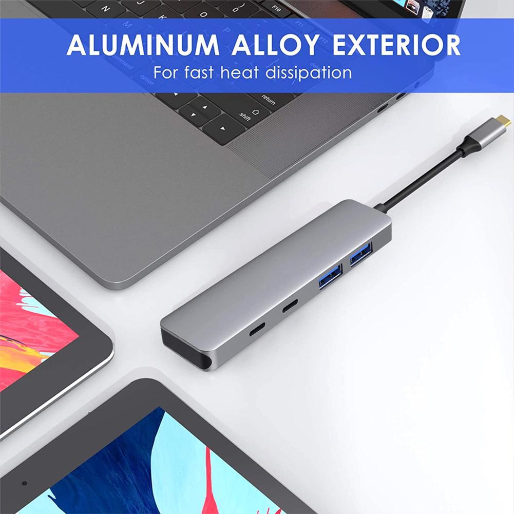Usb Hub 4-Poort 2 Puertos USB-C 3.2 Gen 2 | 2 Puertos USB-A Usb 3.2 Gen 2 10G 15 W Hub Voor Ultrabooks Chromebooks Macbook Pro