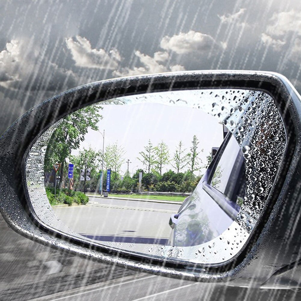 1 paire Film hydrophobe rétroviseur étanche à la pluie conduite sûr résistant aux rayures autocollants étanche voiture miroir Film