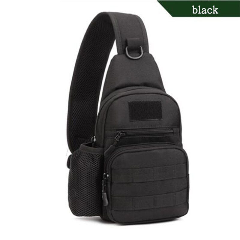 Populären männer taschen taktik brust Rucksack tourismus wasserdichtem Nylon taschen freizeit schulter männer taschen: Schwarz