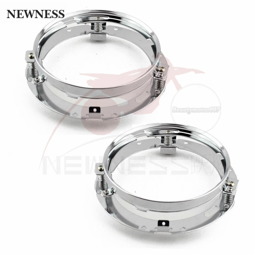 Mounting Bracket for 7inch LED Headlight Round Ring for Headlight mount Lamp Holder For Jeep Wrangler JK: Silver 2pcs
