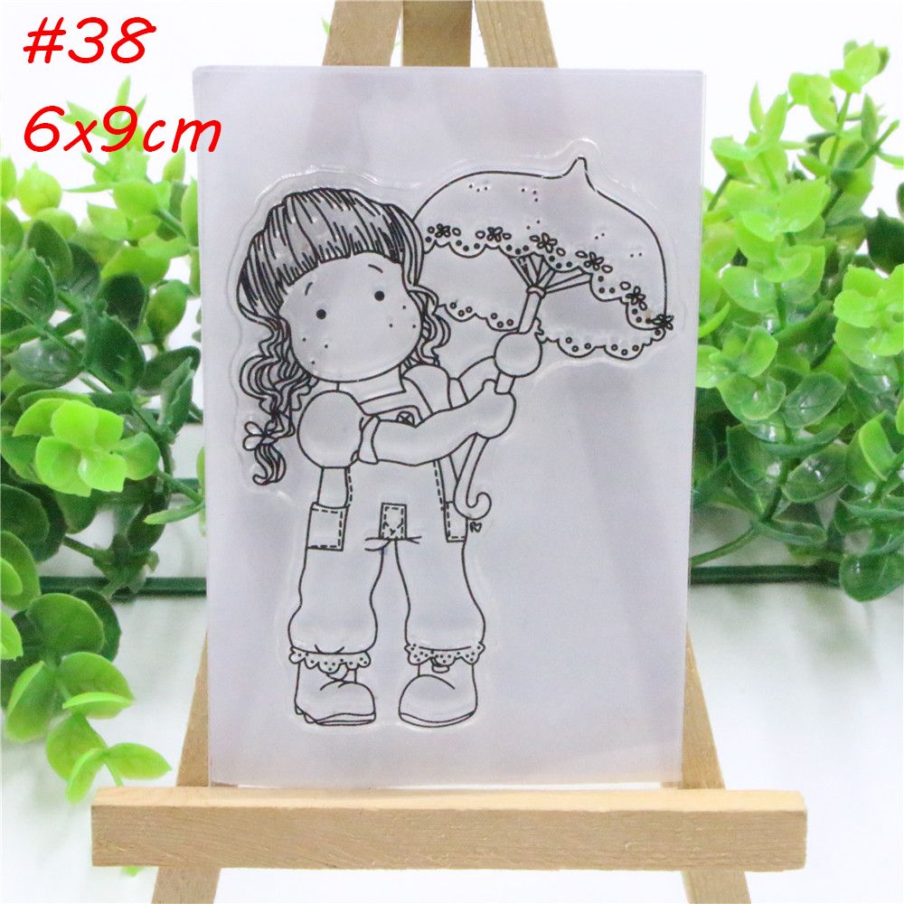 Meisjes Transparant Clear Siliconen Stempel/Seal Voor Diy Scrapbooking Fotoalbum Decoratieve Papieren Kaart Ambachten Handgemaakte Cadeau: 38