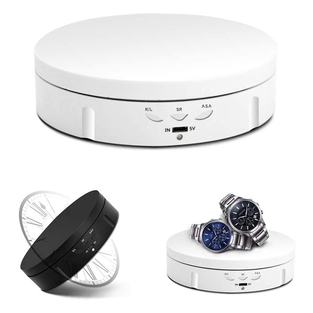 Charging Automatic Turntable Live Turntable Jewelry Electric Rotating Table 360 Degree Rotate Panoramic Display Table