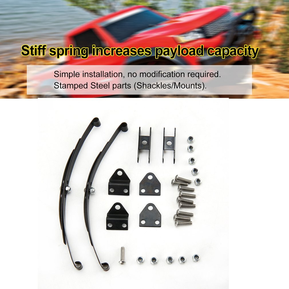 2/4 Pcs 1/10 Rock Crawler Hard Leaf Lente Suspension Rvs Bar Voor F350 D90 RC4WD Tamiya Axiale Truck