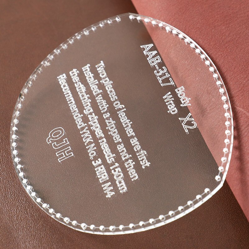 DIY Handmade Personality Zipper Coin Purse Coin Storage Bag Acrylic Template Handmade Leather Craft Bag Template