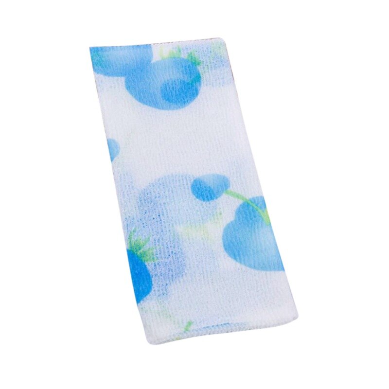 Koreaanse Lange Strips Terug Schuim Badhanddoek Nylon Sterke Zachte Badhanddoek Afdrukken