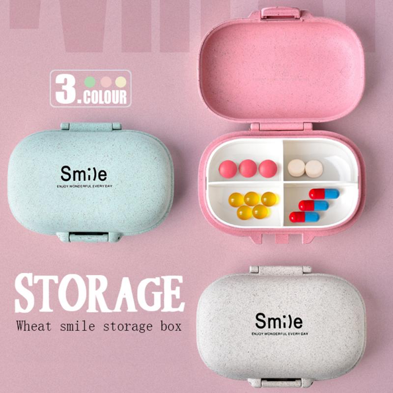 1 Pc Mini Pil Drug Stash Box Draagbare Tarwesteel Seal Pil Gevallen Flacon Container Milieubescherming