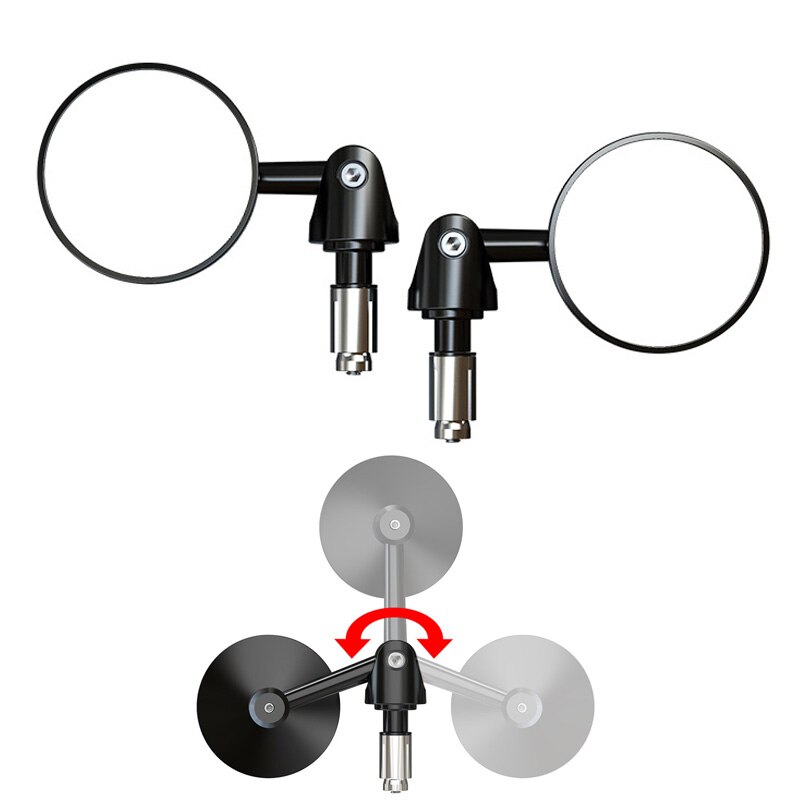 Motorfiets Achteruitkijkspiegel Stuur Vliegtuig Bolle Spiegel Motor Fiets Handvat Bar Side Terug Achteruitkijkspiegels Hoek Verstelbare