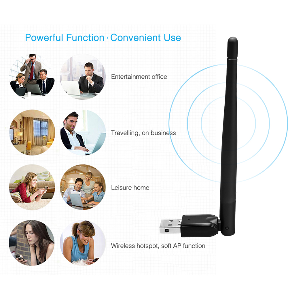 USB WiFi Wireless Antenna MT-7601 LAN Adapter Network Card Latest For TV Set Top Box USB Wi-fi Adapter