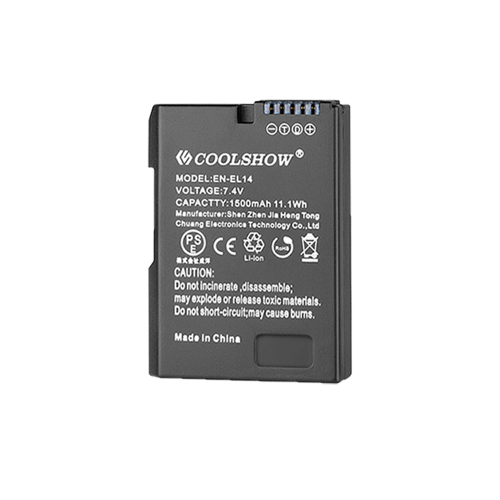 Enel 14 batteri 1500 mah til nikon  d3100 d3200 d3300 d3400 d3500 d5600 d5100 d5200 p7000 p7100 p7800 el14 batteri: 1 batteri