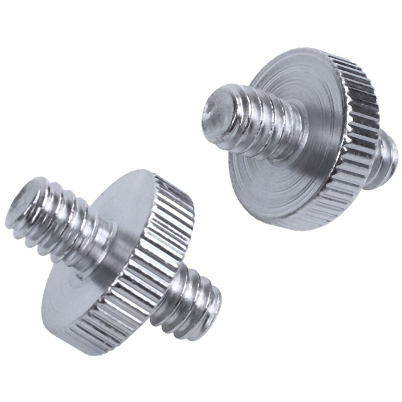 6 stuks camera-accessoires, : 1 stuks magische arm-krabtangclip en 5 stuks 1/4 inch mannelijke  to 1/4 inch mannelijke schroefdraadschroefadapter