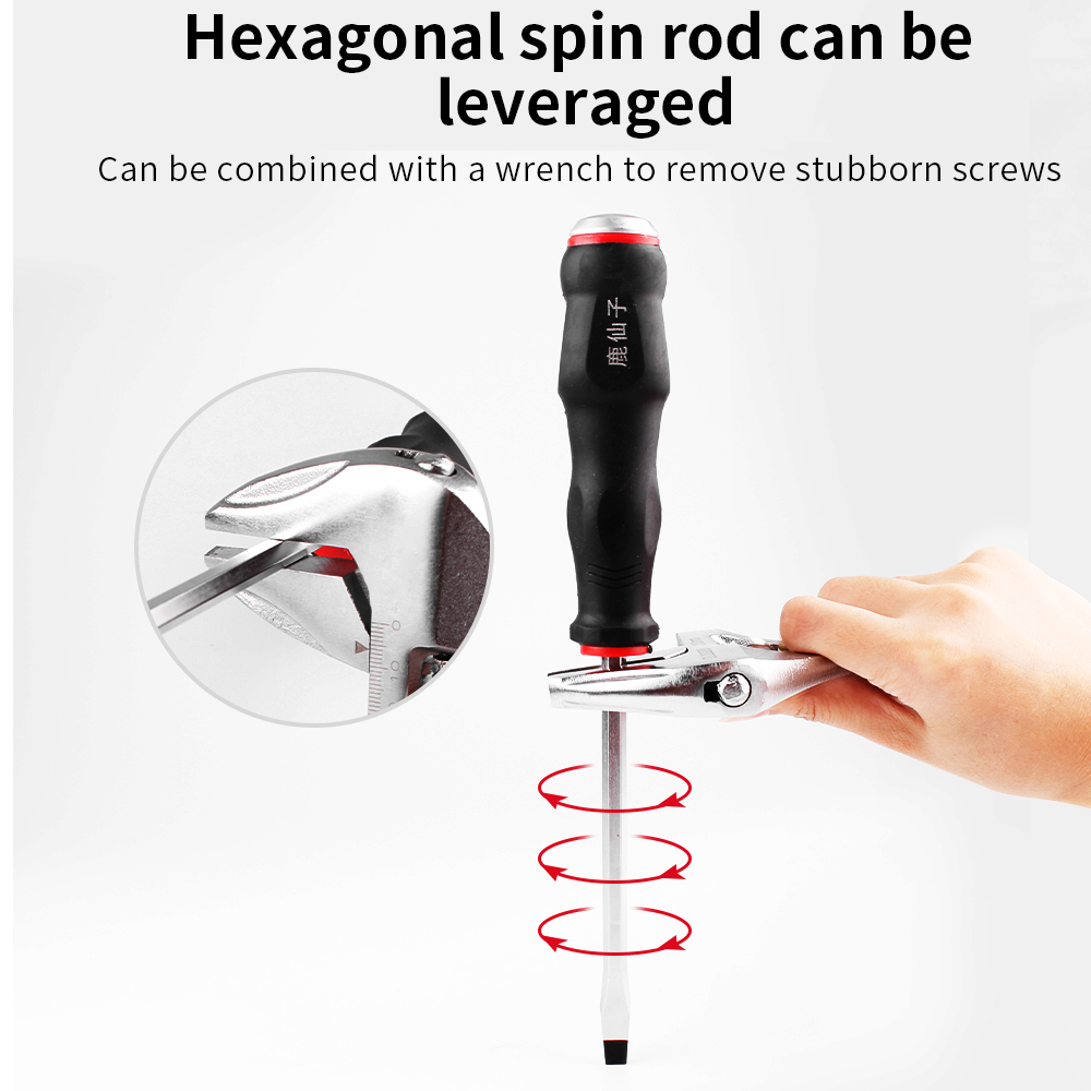 LUXIANI Longer Slotted Phillips Screwdriver Hammerable Hand Tools For Car Repair Household Can be knocked Magnetic Screw Driver