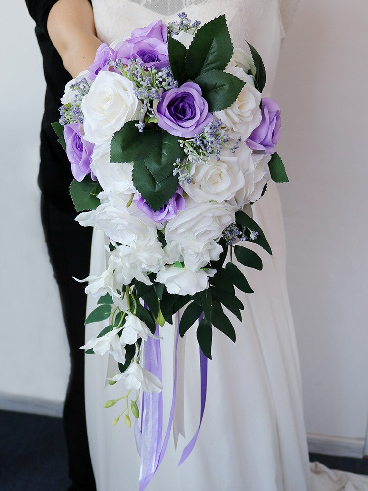 Popodion Hochzeit Strauß Braut Strauß Wasser Tröpfchen Mit Blumen Hochzeit Blumen Braut Blumensträuße war10151