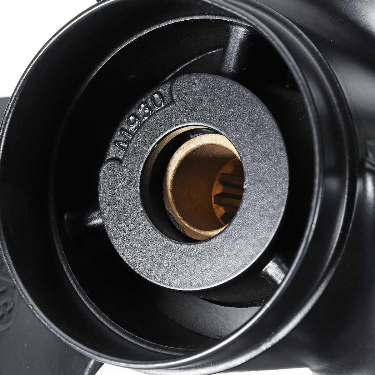 58100-93743-019 hélice fuera de borda de aluminio para Suzuki 9,9-15Hp 9 1/4X11 aleación de aluminio negro 3 cuchillas 10 dientes Spline