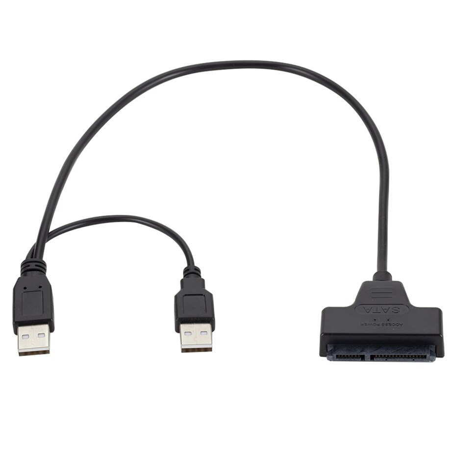 Pzzpss usb sata kabel usb 2.0 to 2.5 tommer hdd 7+15 pin sata harddisk kabel adapter til sata ssd &amp; hdd til bærbar computer