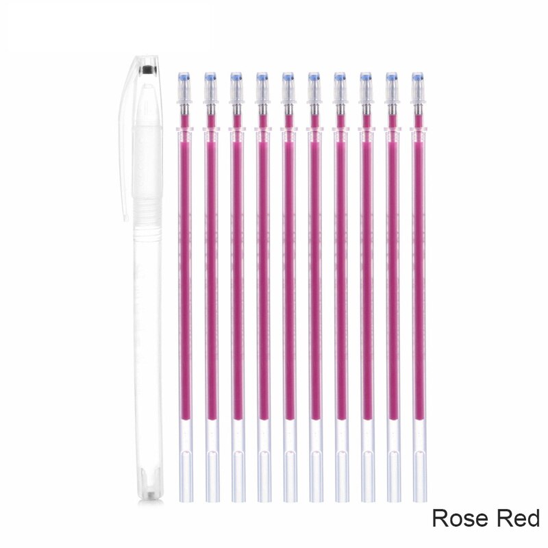 1Set Stof Markers Potlood Vervagen Out Voor Tekening Lijnen Verdwijnen Marker Pennen Warmte Uitwisbare Pen Diy Craft Naaien Accessoires: Rose Red