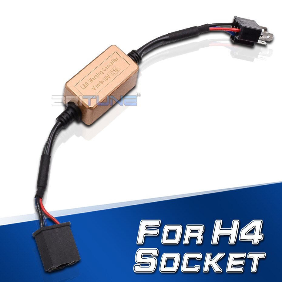 Anti Flicker LED Canbus Decoder H7 H4 H1 H11 D2 LED Headlight Resistor Error Free Canceller Harness Car Light Accessories Tuning: For H4 Socket