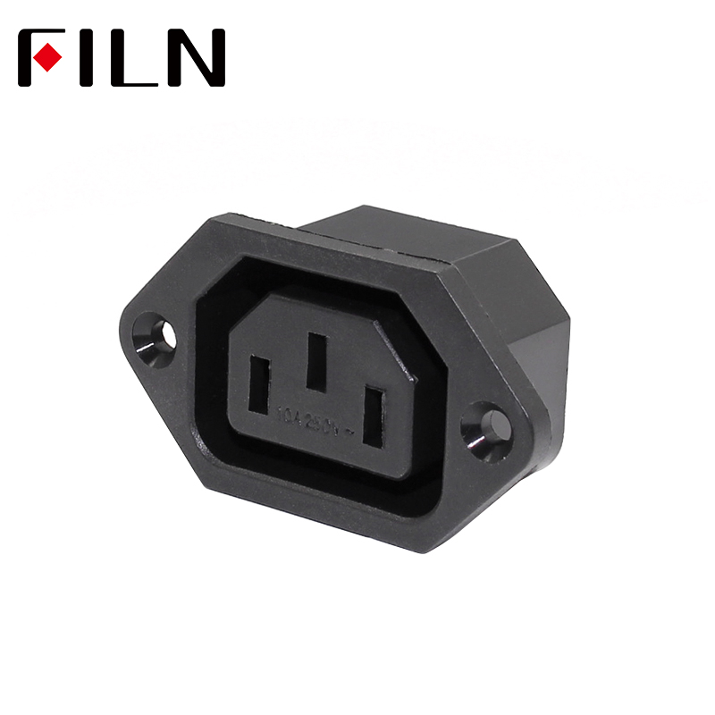 IEC 320 C14 femelle AC prise d'entrée de courant Jack connecteur prise AC 250 V 10A pour AMP ordinateur panneau monté vis