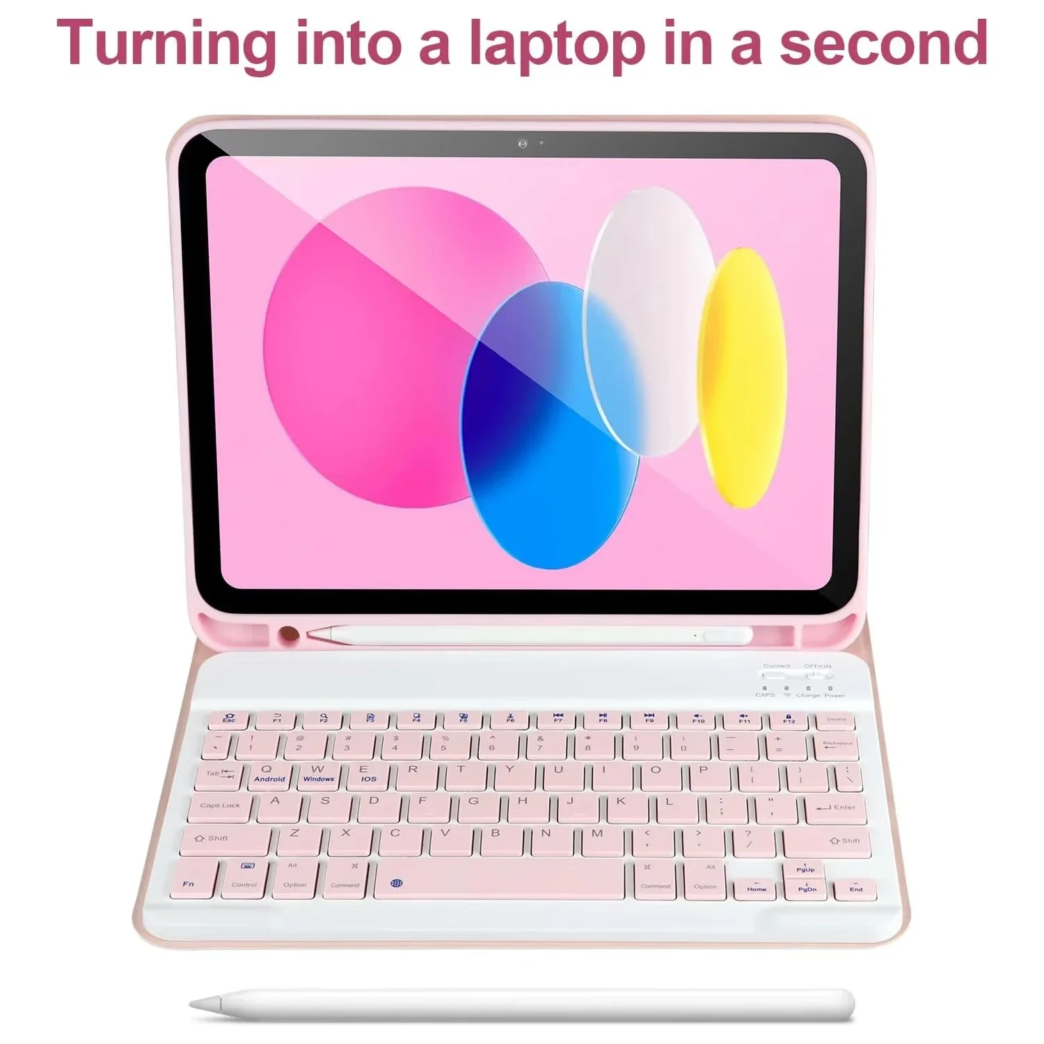 Spanish Keyboard Tablet Case for IPad 11th A16 10th Gen 10.9 Inch Air4/5/6 Detachable Folio Keyboard Cover Pencil Holder