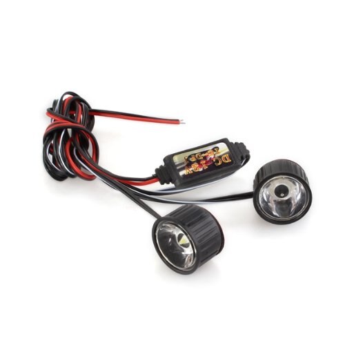 Blanco 2 LED linterna estroboscópica luz de advertencia estroboscópica luz de freno 3W
