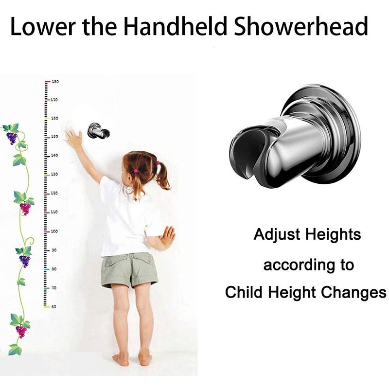 Cuarto de baño fuerte, al vacío de la succión de la Copa de montaje en pared titular de mano ajustable soporte de cabezal de ducha cuarto de baño accesorios RA10