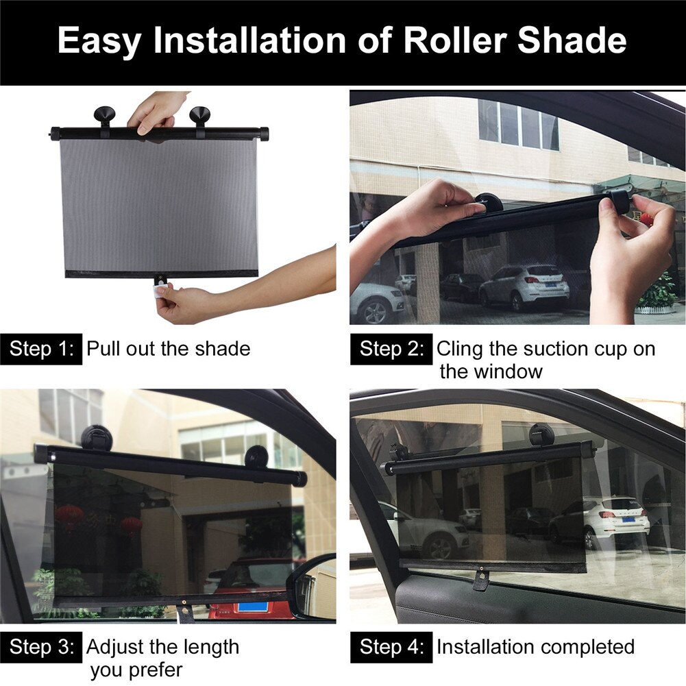 2Pcs Rollback Window Sun Shade Screen Cover Sunshade Protector Car Auto Truck Left Right Side Windshield Solar Protection