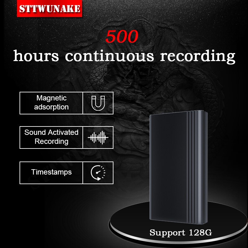 STTWUNAKE enregistreur vocal 500 heures dictaphone audio son mini activé numérique espion invisible micro lecteur magnétique