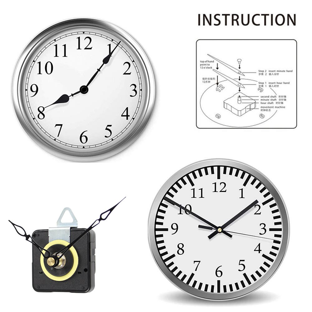Stille Grote Wandklok Quartz Klok Movement Mechanism Handen Klok Reparatie Tool Onderdelen Kit Set Diy Wandklok Vervanging Kit
