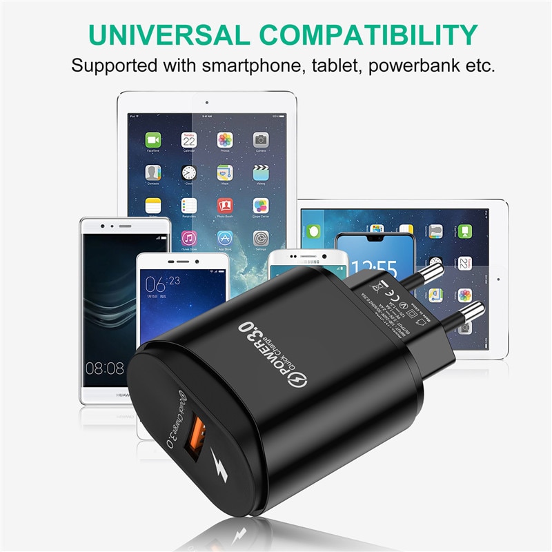 3A USB Ladegerät Schnell Ladung 3,0 Für iPhone 12 Pro Für Samsung Xiaomi EU/UNS Wand Handy Ladegerät adapter QC 3,0 Schnelle Lade