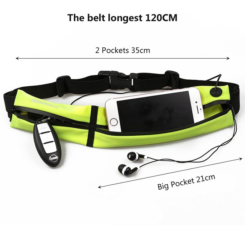 2019 Chegada nova Unisex Saco Da Cintura Esportes Ao Ar Livre Ciclismo Jogging Correndo Aptidão Virar Belt Bloco de Fanny Pack para Samsung S10 S9 além de