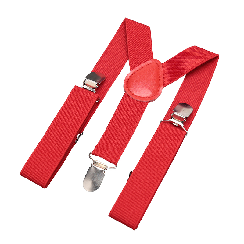 Soild Kleur Kinderen Riem Baby Jongens Meisjes Kleurrijke Bretels Clip-on Y-Back Bretels Strikje Elastische Kids verstelbare