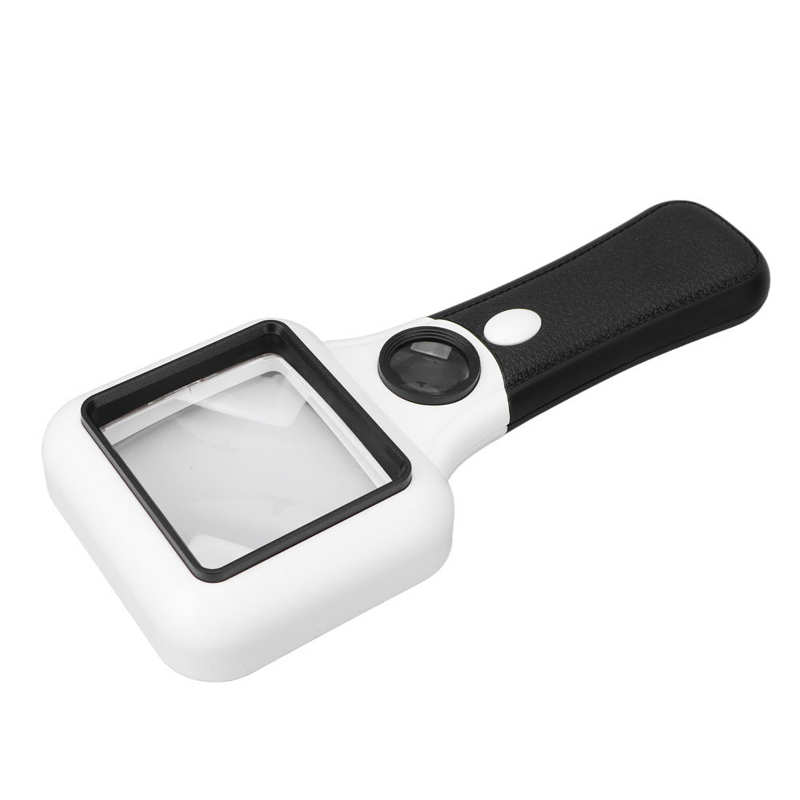 Handheld Magnifier LED UV Lights Handheld Magnifying Glass Shatter Proof Illuminated Scratch Proof for Reading for Low Eyesight