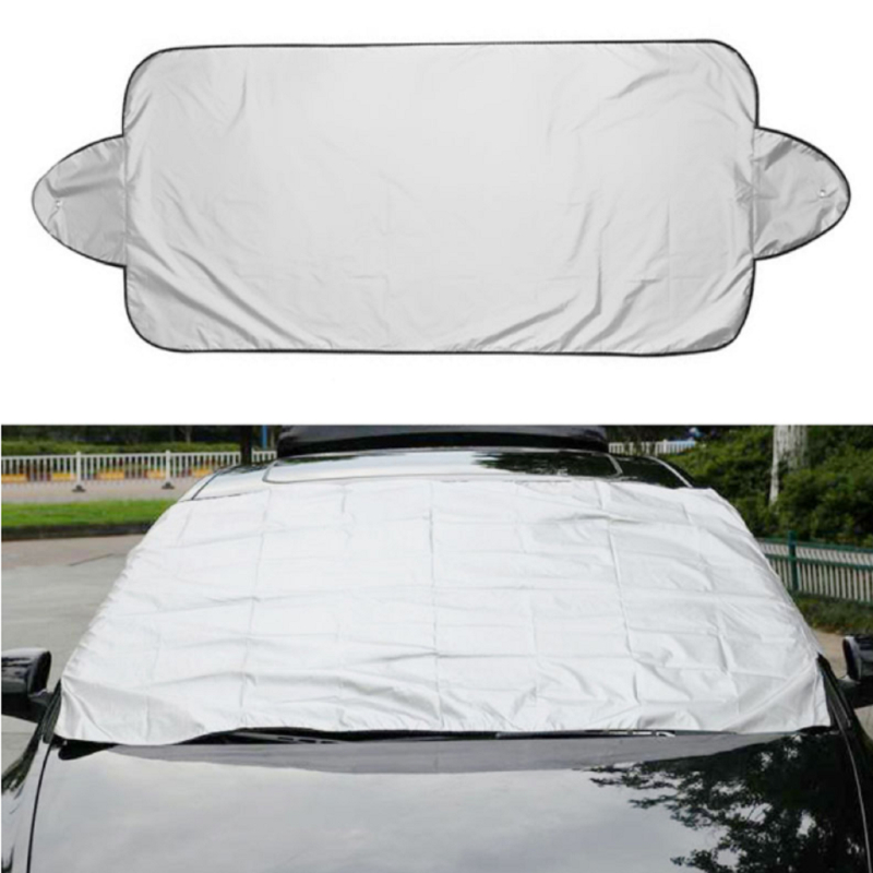 50*70 cm 190t polyester förhindrar snö is solskydd bil snöblock bil silverduk bil vindruteskydd skydd