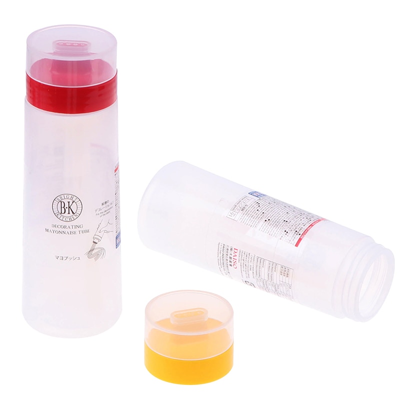 4 Holes 300ml Sauce Bottle Safe Resin For Ketchup Jam Mayonnaise Olive Oil Squeeze Dispenser Cruet Kitchen Accessories Tools