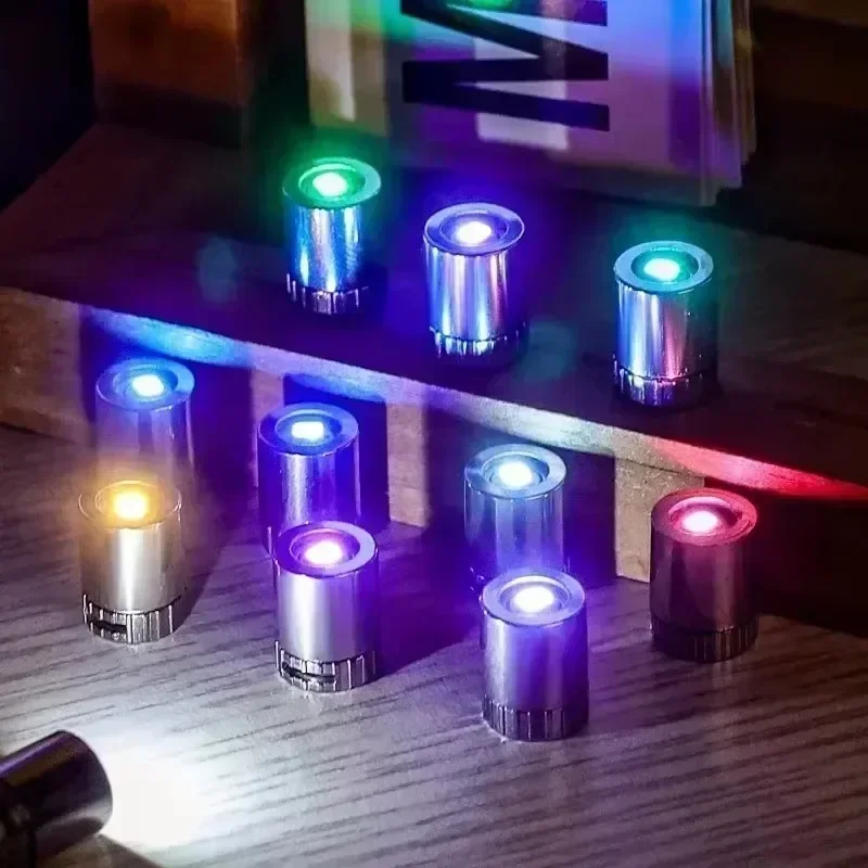 50/10 Uds Mini bombilla de luz LED pequeña luces coloridas lámparas alimentadas por batería para linterna artesanía iluminación pequeña decoración luminosa