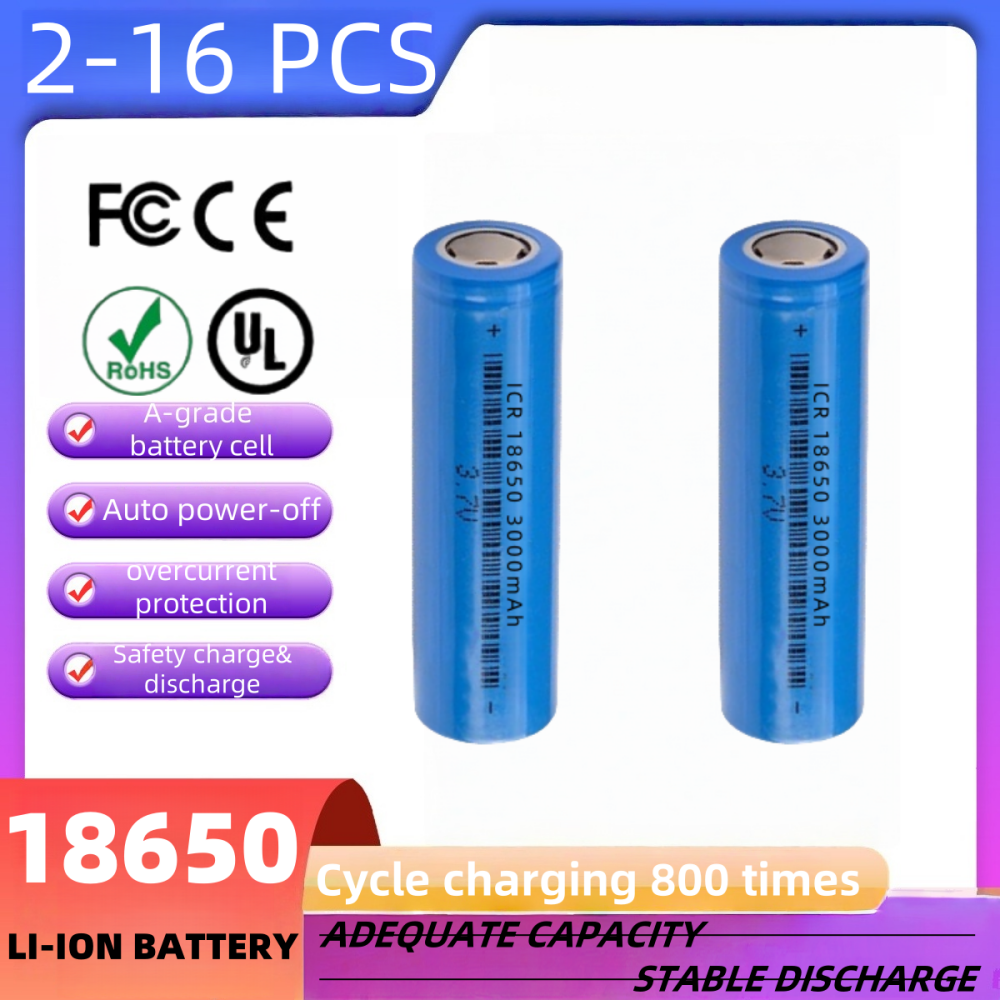 Akumulator litowo-polimerowy LiPo 3,7 V 3000 mAh 18650 robić słuchawek Bluetooth, instrumentów kosmetycznych, kijów robić selfie, sprayów itp.