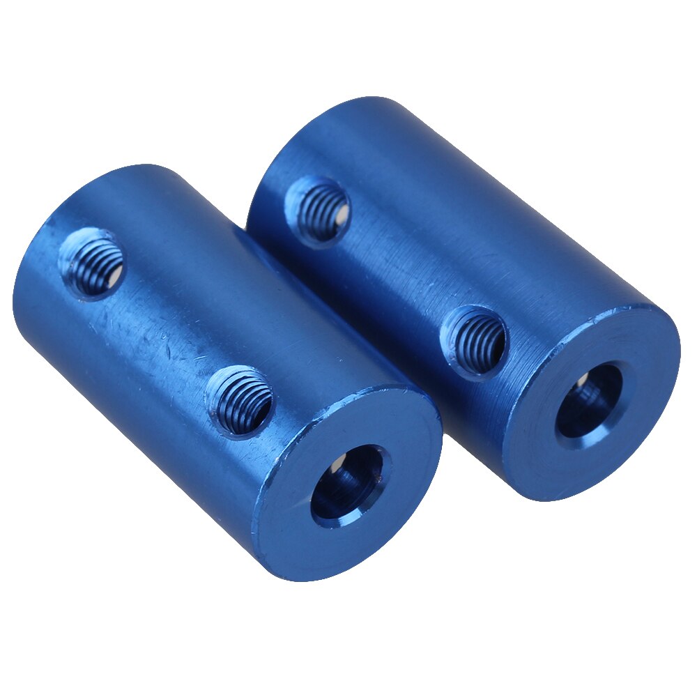 2 Stuks 5Mm-6Mm Aluminium As Robot Stijve Koper Motor Koppeling Koppeling Blauw