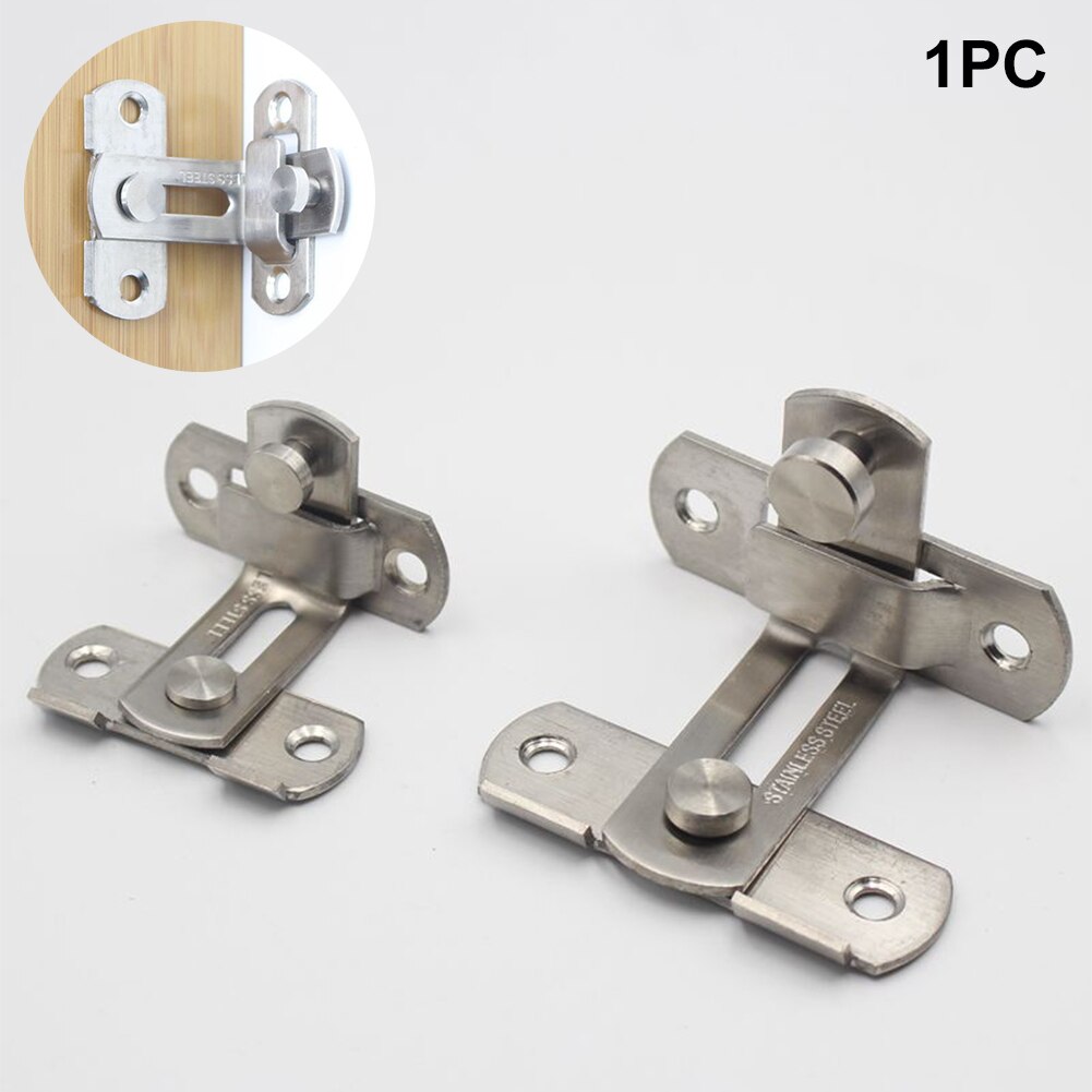 90 Degree Anti-theft Hotel Safety Door Lock Household For Window Security Tools Latch Stainless Steel Hasp Cabinet Fitting