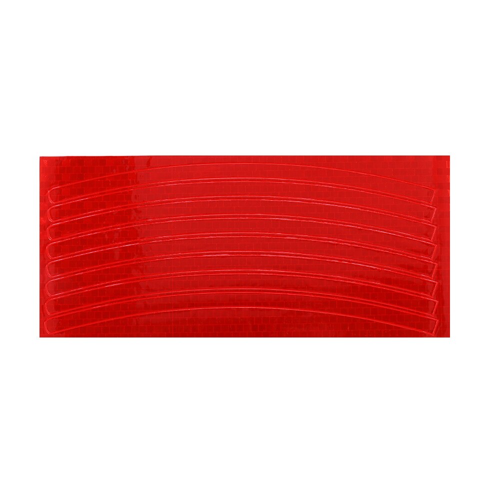 Samochód motocykl jazda na rowerze reflektor rowerowy naklejki fluorescencyjne felgi odblaskowe naklejki naklejka akcesoria: Czerwony