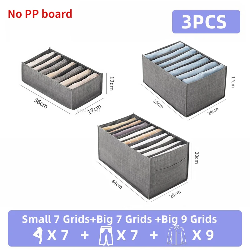 Closet Pants Organizer Cabinet Storage Organizer Box Storage Clothes Organizer For Underwear Sock Shirt Jeans Pants Organization: army green