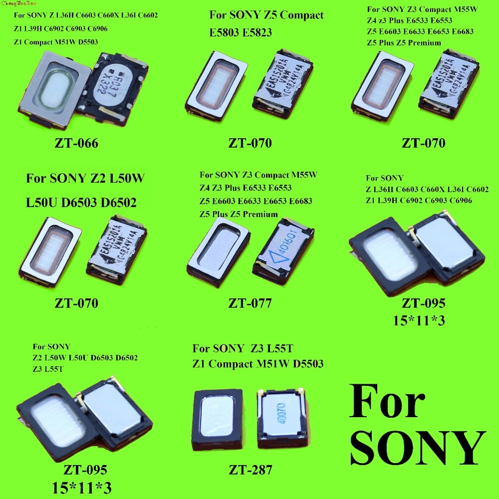 ChengHaoRan 1x Top Bottom Front Back Oortelefoon Oor stuk Luidspreker Voor Sony Xperia Z Z1 Z2 Z3 Z4 Z5 mini Compact Z5 Plus E6603
