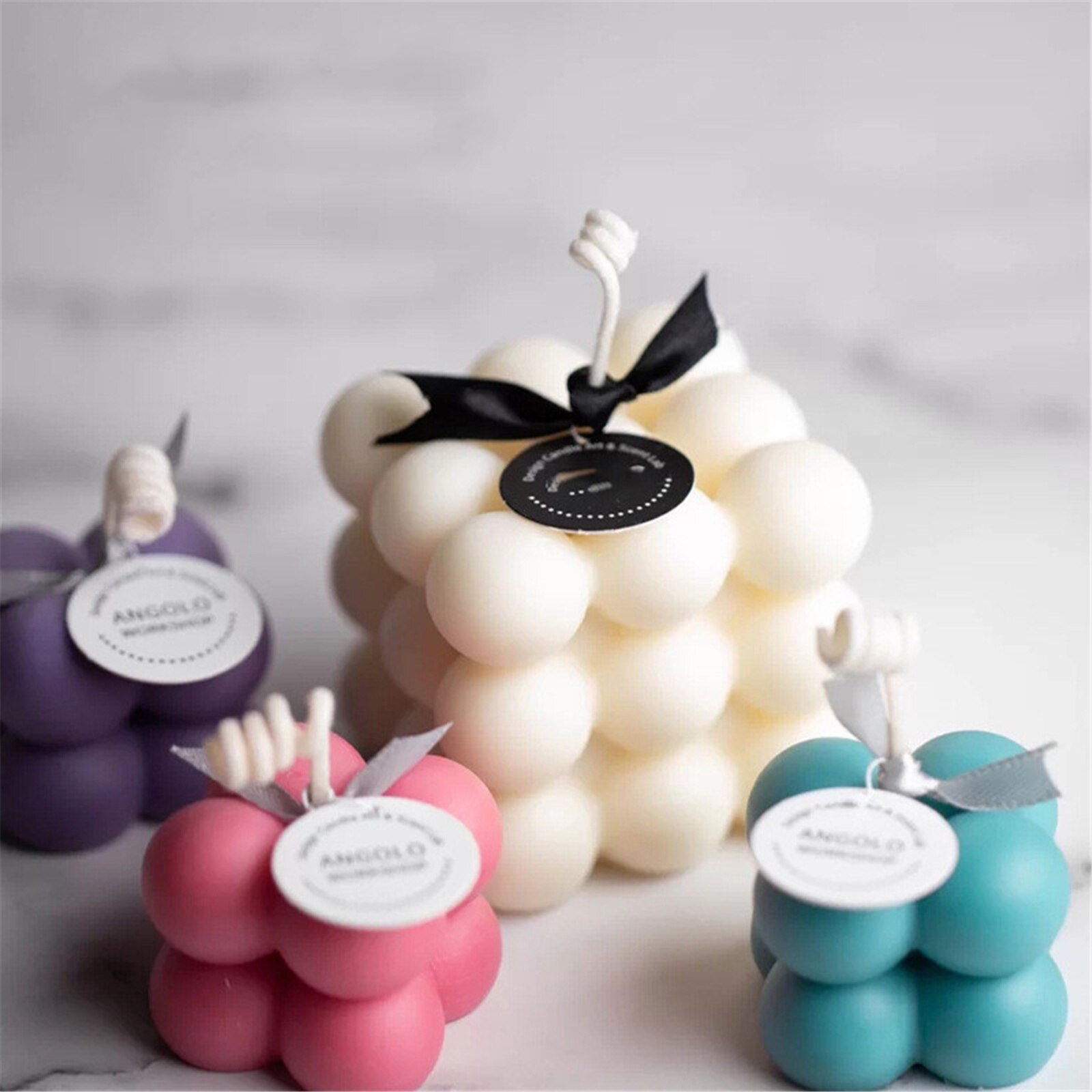 2 moldes de silicona para velas, molde para jabón hecho a mano con mechas de vela de algodón y soporte para mechas de vela de 4 piezas para fabricación de artesanías Diy, 100 Uds.