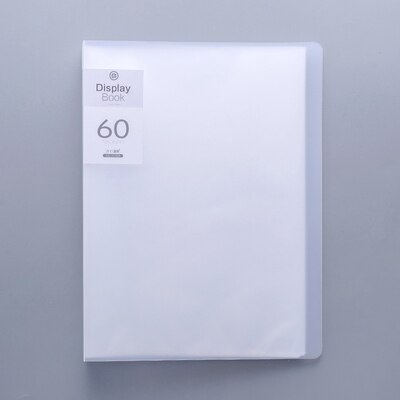 Displaybook Transparent Information Book Insert Folder Multi-layer Folder Student Folder Music Score Folder File Organizer: White 60 pages