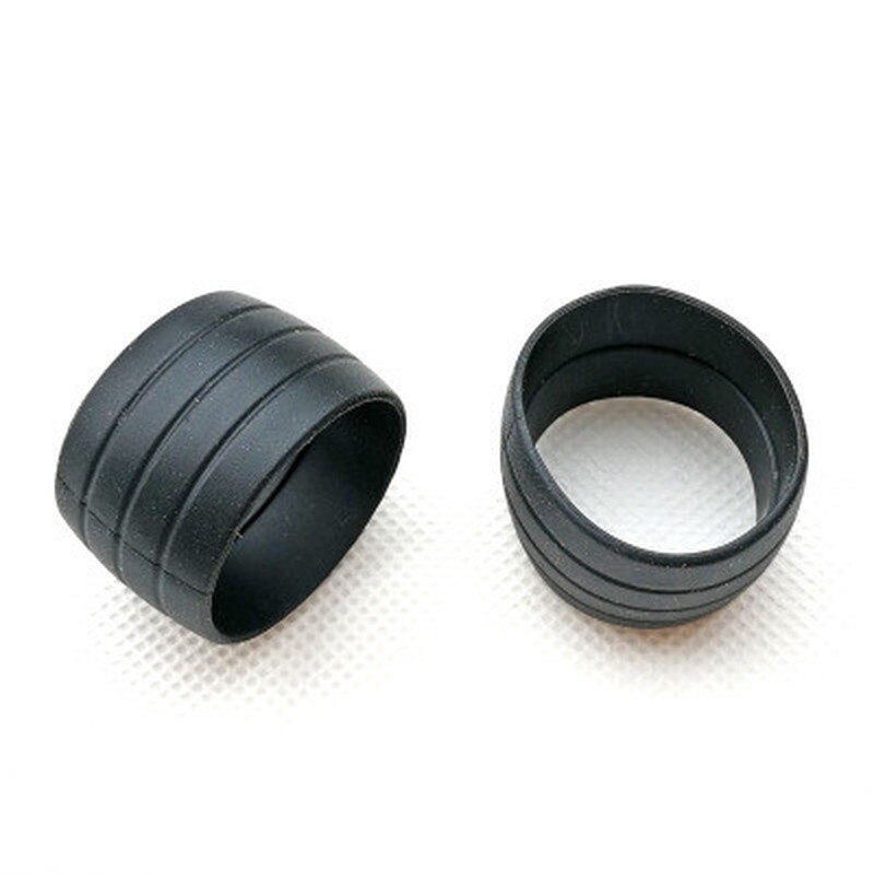 1 Paar Fahrrad Silikon Gummiband Befestigungs Ring Anti-Überspringen Stecker Wasserdichte Tragen Beständig BüGel Schleifen für Rennrad Bar Band: Schwarz