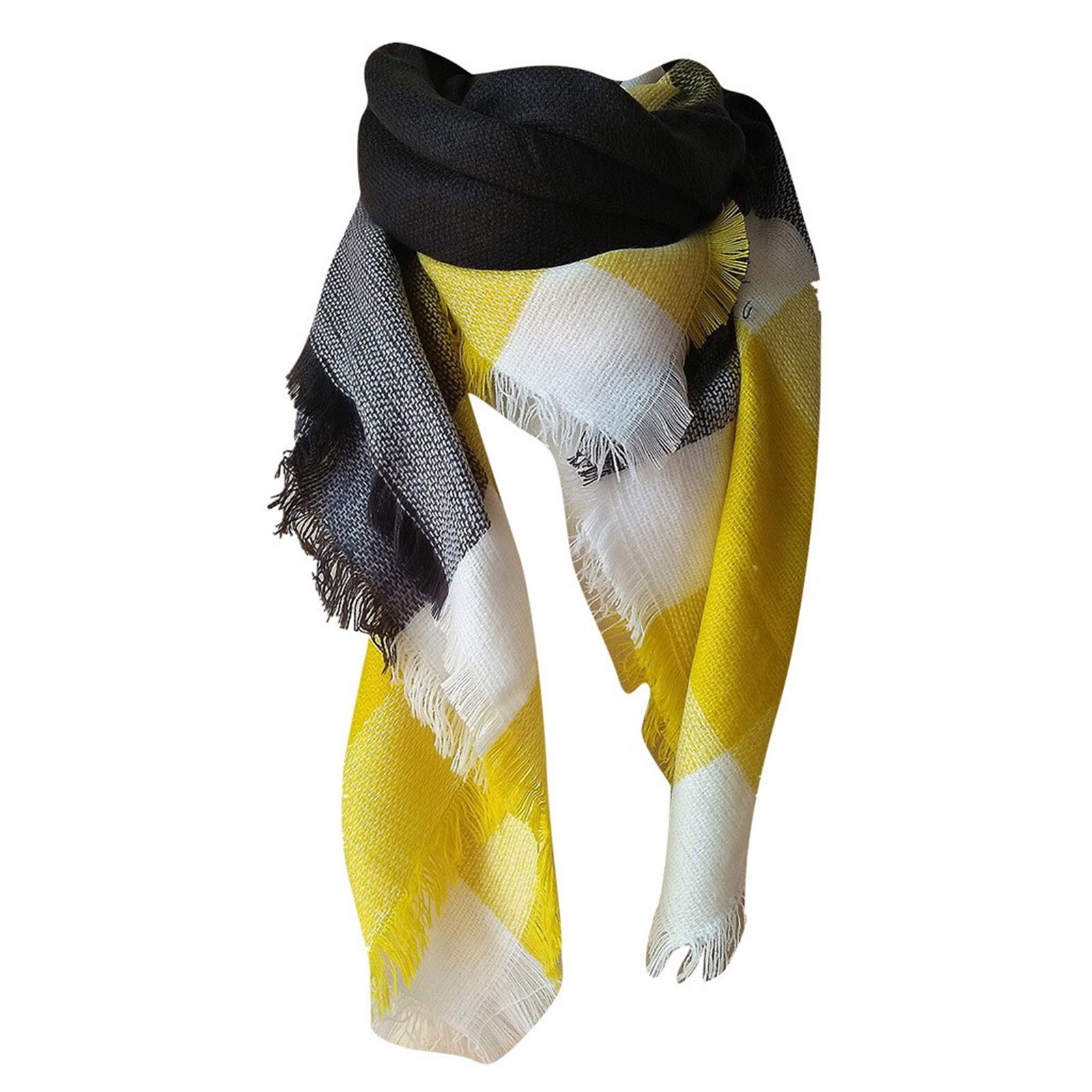 thumbnail image 2 of EONPOW Women's Plaid Winter Scarf - 71 Inch Long Warm Lattice Shawl With Tassels 2 of 10