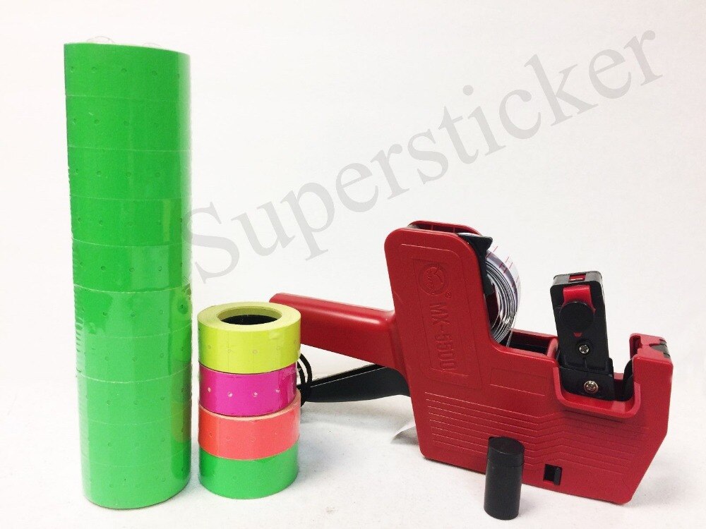 [ Fly Eagle ] MX-5500 8 Digits Price Tag Gun Labeler Labeller + 5000 Green labels + free
